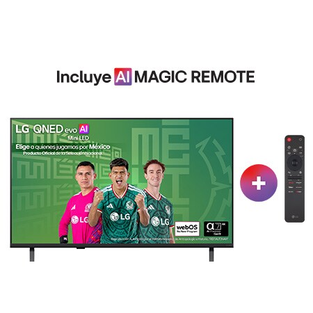 Vista frontal de Pantalla 43 pulgadas LG QNED evo AI Mini LED QNED70 4K SMART TV webOS 2026 43QNED70BSA